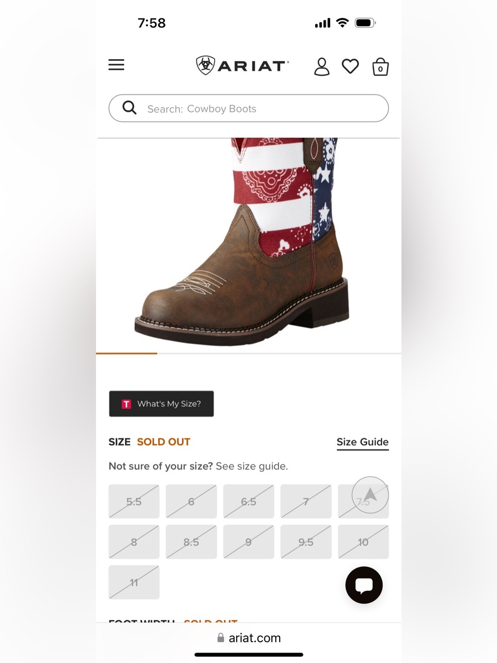 Fatbaby Heritage Western Patriotic Boot size 8B - Picture 12 of 12